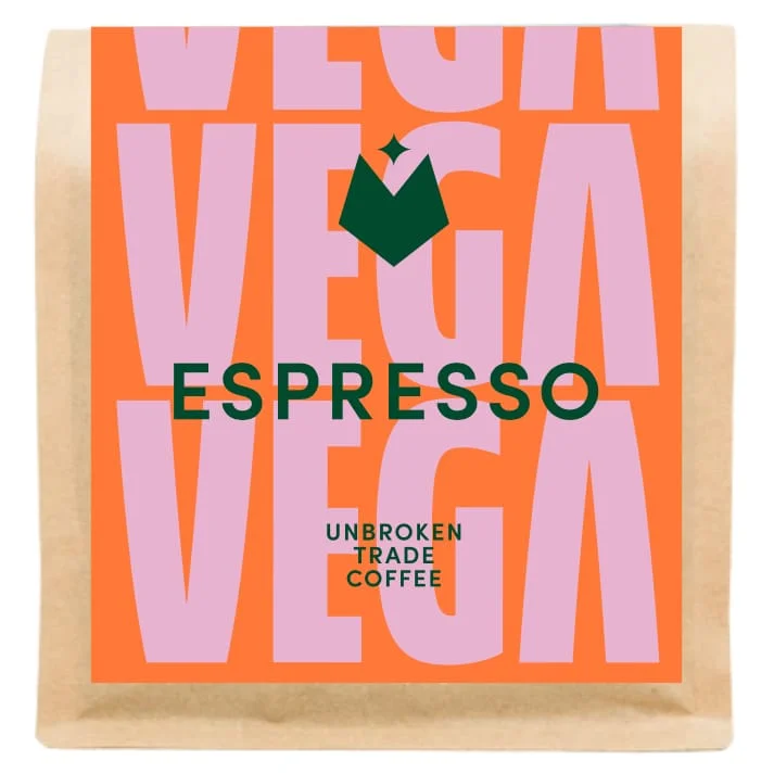 Vega Coffee espresso packaging