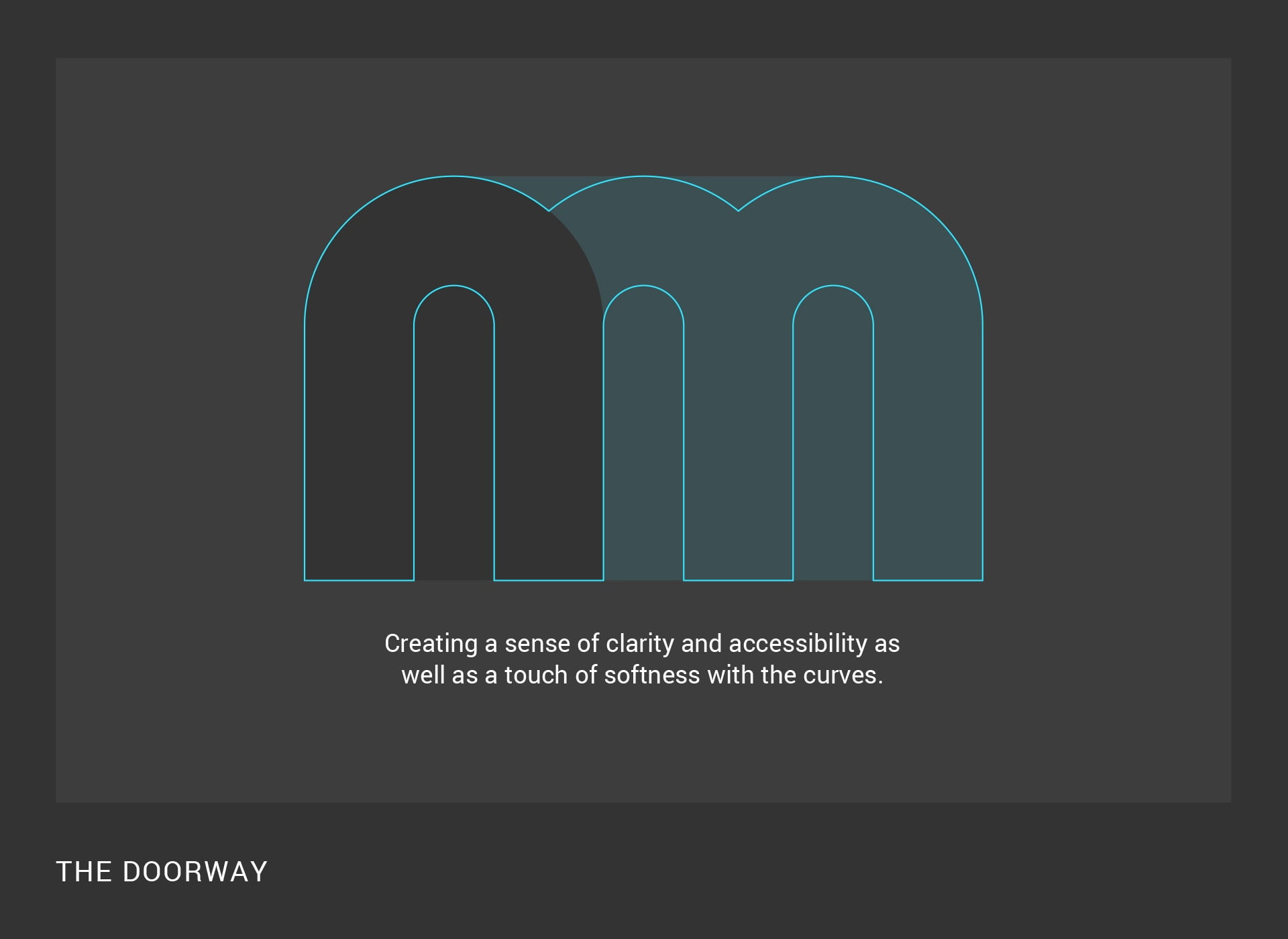 Mighty Ally core brand shape: the doorway arch