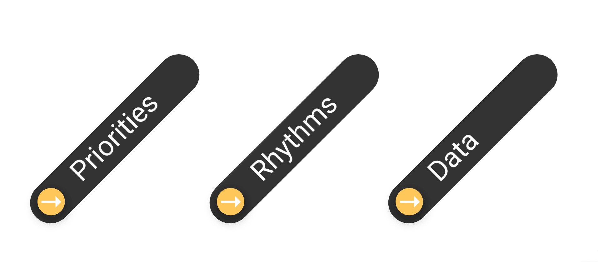 Priorities, rhythms, data graphic