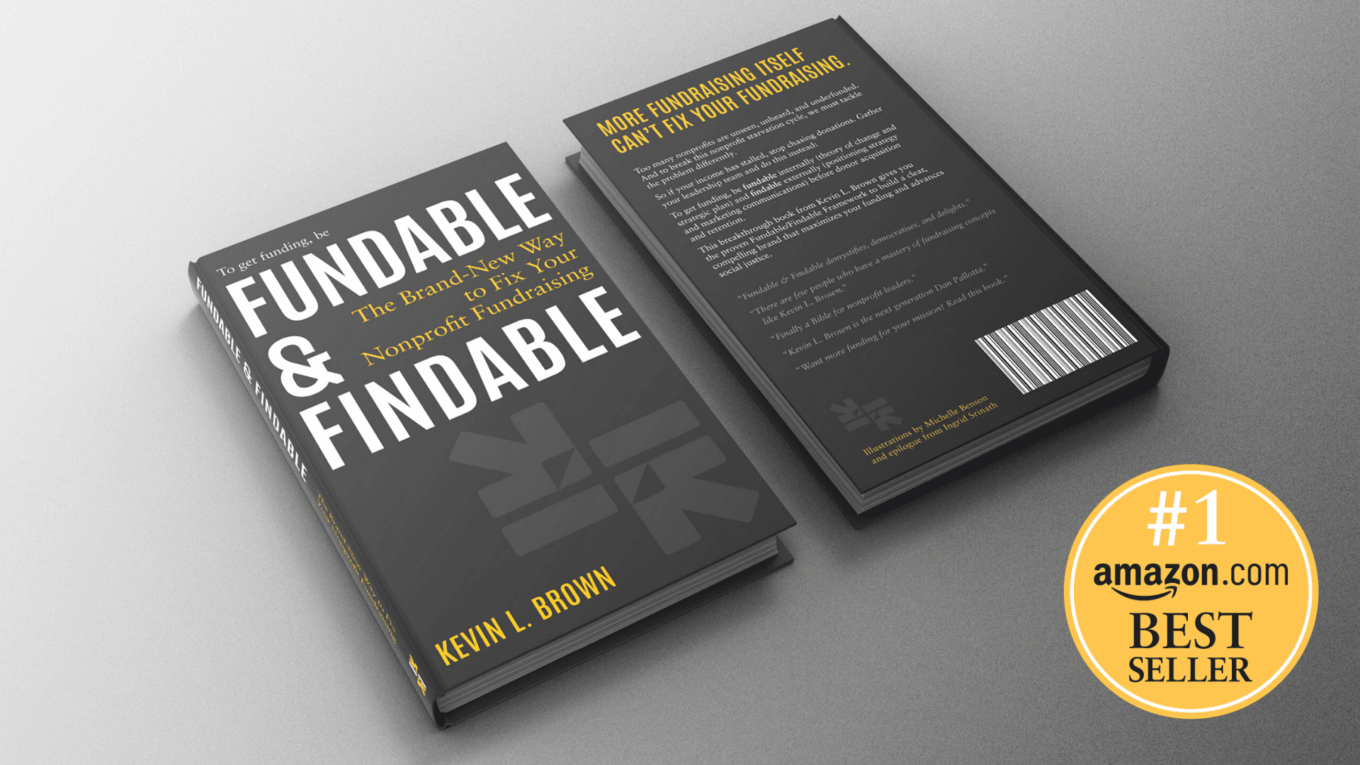 Cover of Kevin L. Brown's book, Fundable & Findable, with Amazon best-seller badge