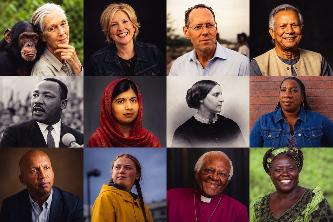 Collage of headshots for thought leaders of various nonprofit movements.